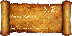 Veres Rafael névjegykártya